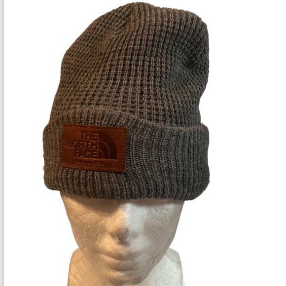 The North Face Unisex Ski Beanie Hat Grey Stretch Winter - Picture 1 of 8